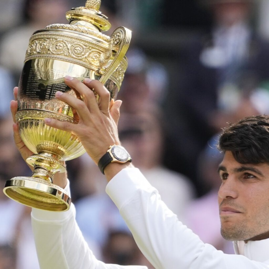 Carlos Alcaraz wants a seat at the adult table after his second Wimbledon and fourth Slam trophy