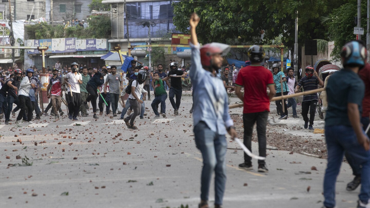 Violent clashes over quota system in government jobs leave scores injured in Bangladesh