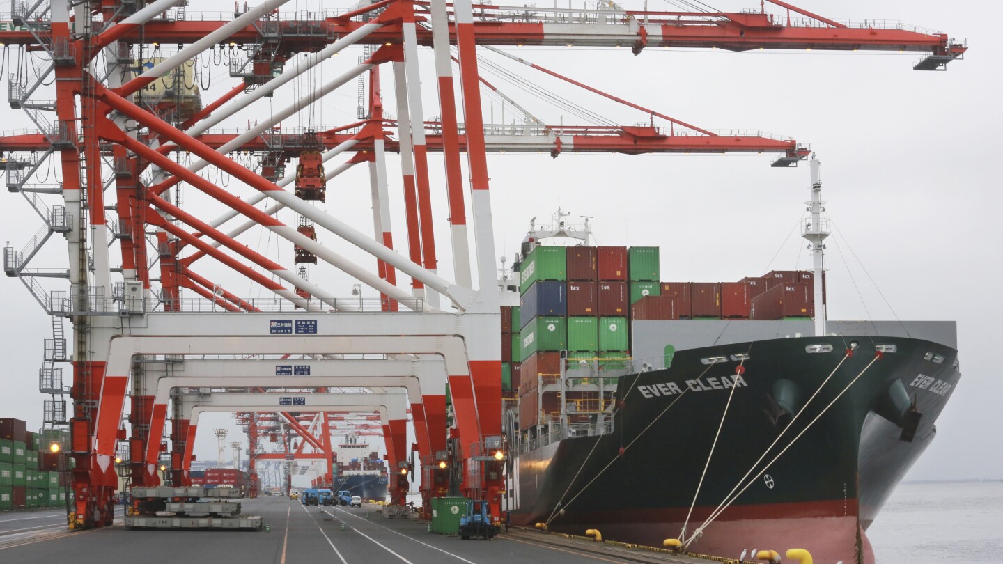 Japan’s trade deficit for first half declines as exports recover