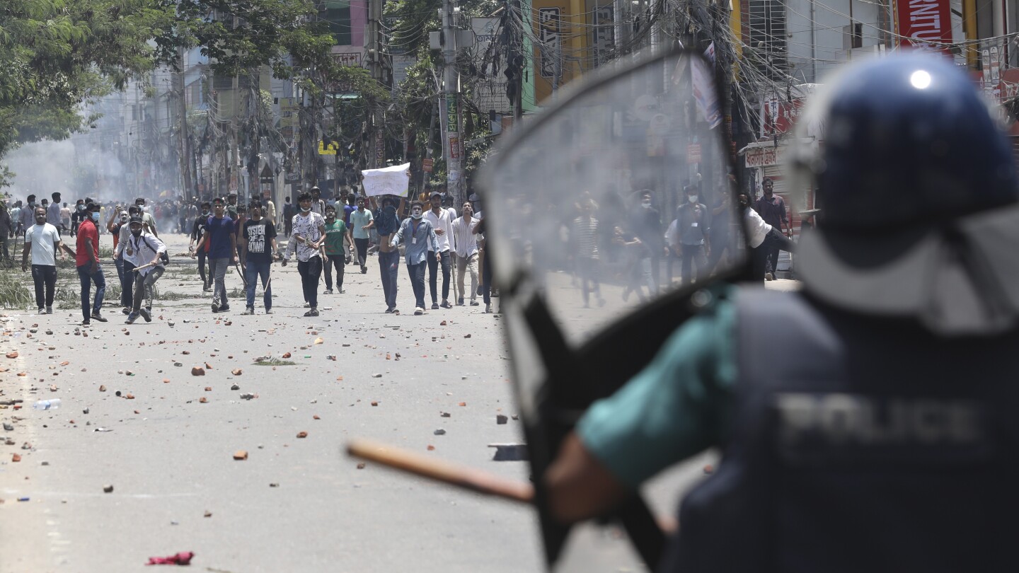 Internet and mobile services cut off in Bangladesh amid violent protests that have killed 28 people