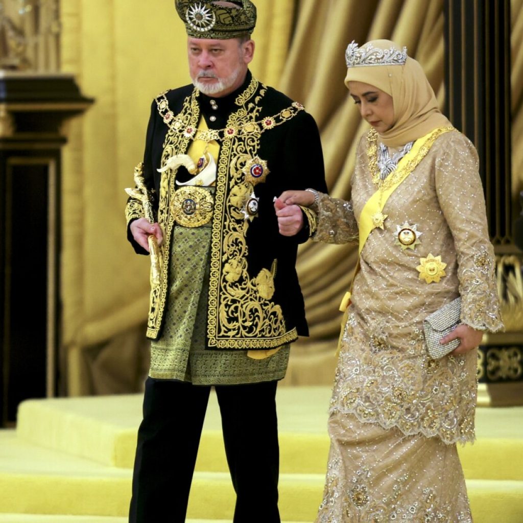 Malaysia honors a new king in coronation marked by pomp and cannon fire