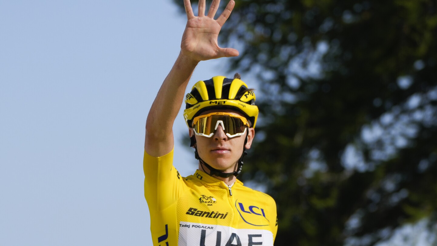 Pogacar edges Vingegaard to add more seconds to Tour de France lead and match a 76-year-old mark