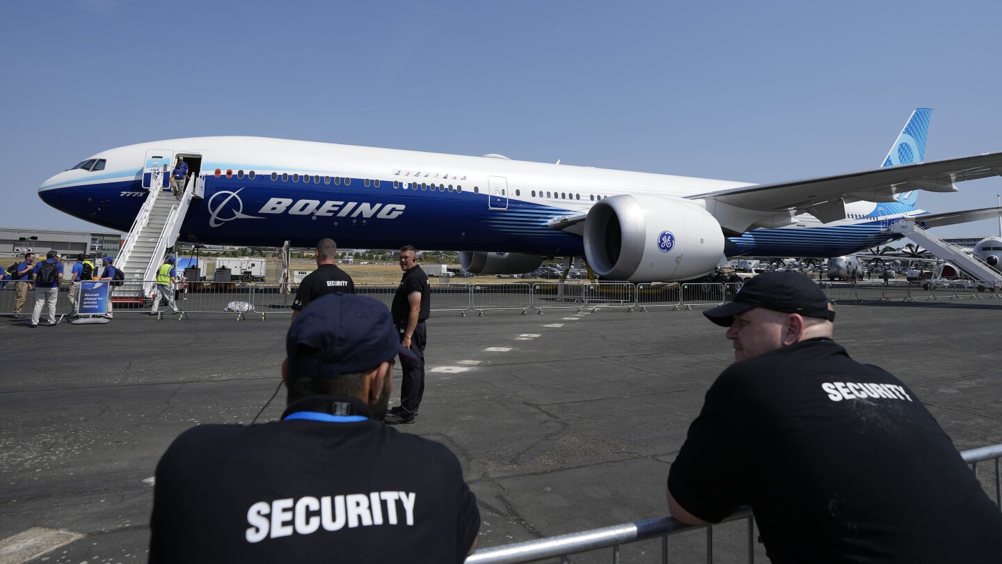 Troubled Boeing stays close to the ground at a major UK air show