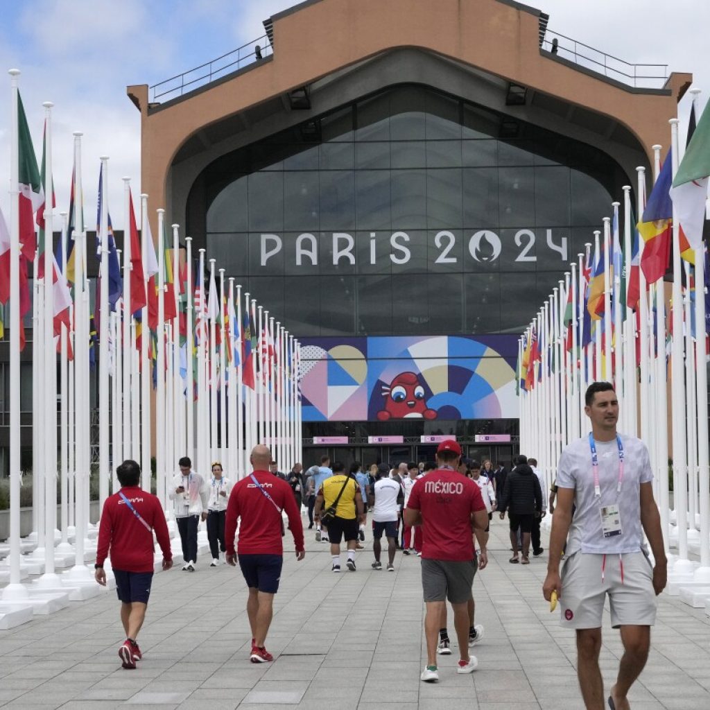 Athletes enjoying their first days at the giant Olympic village ahead of the Paris Games