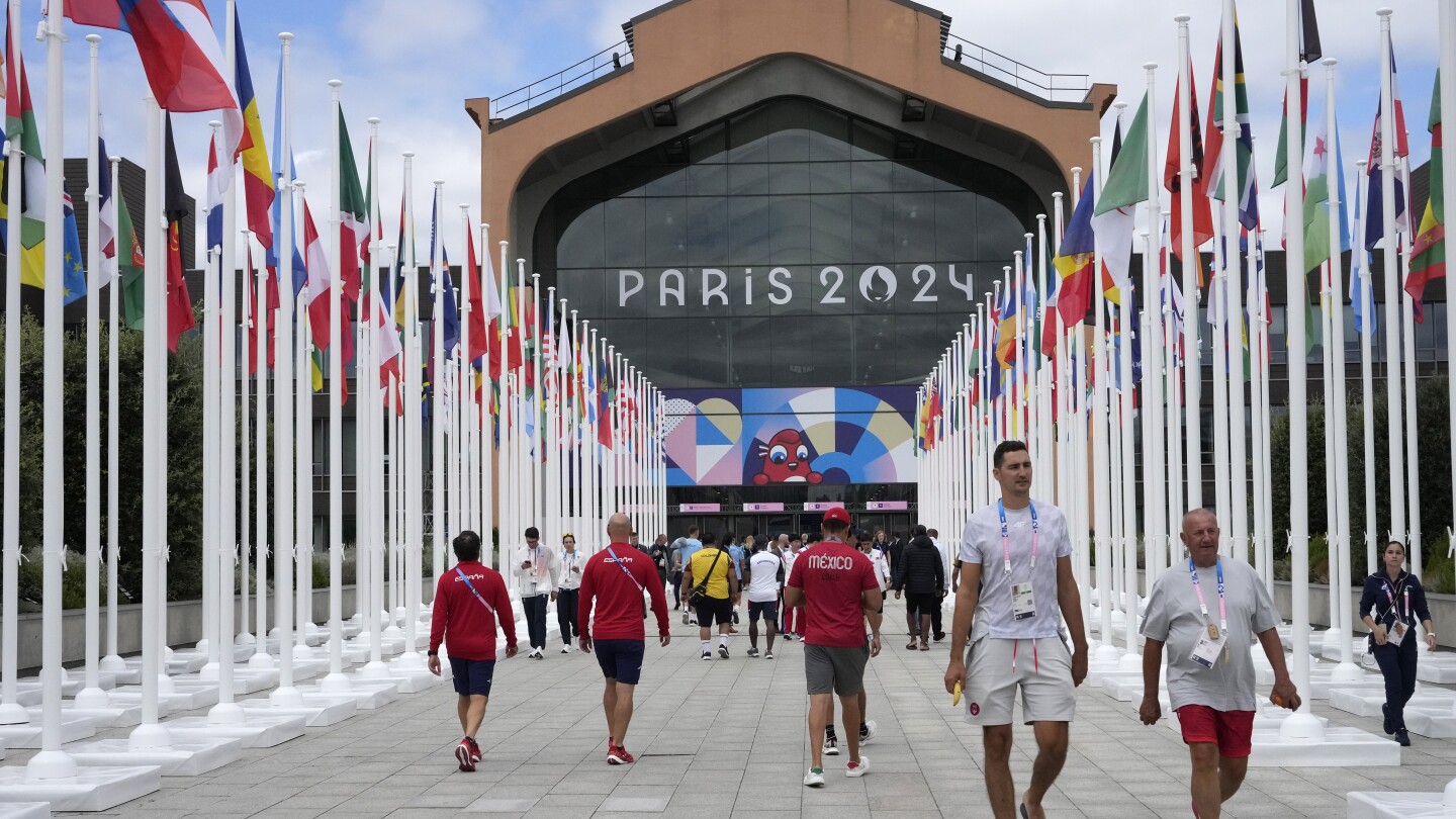 Athletes enjoying their first days at the giant Olympic village ahead of the Paris Games