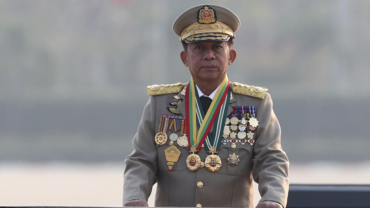 The leader of Myanmar’s army government is named acting president so he can renew state of emergency