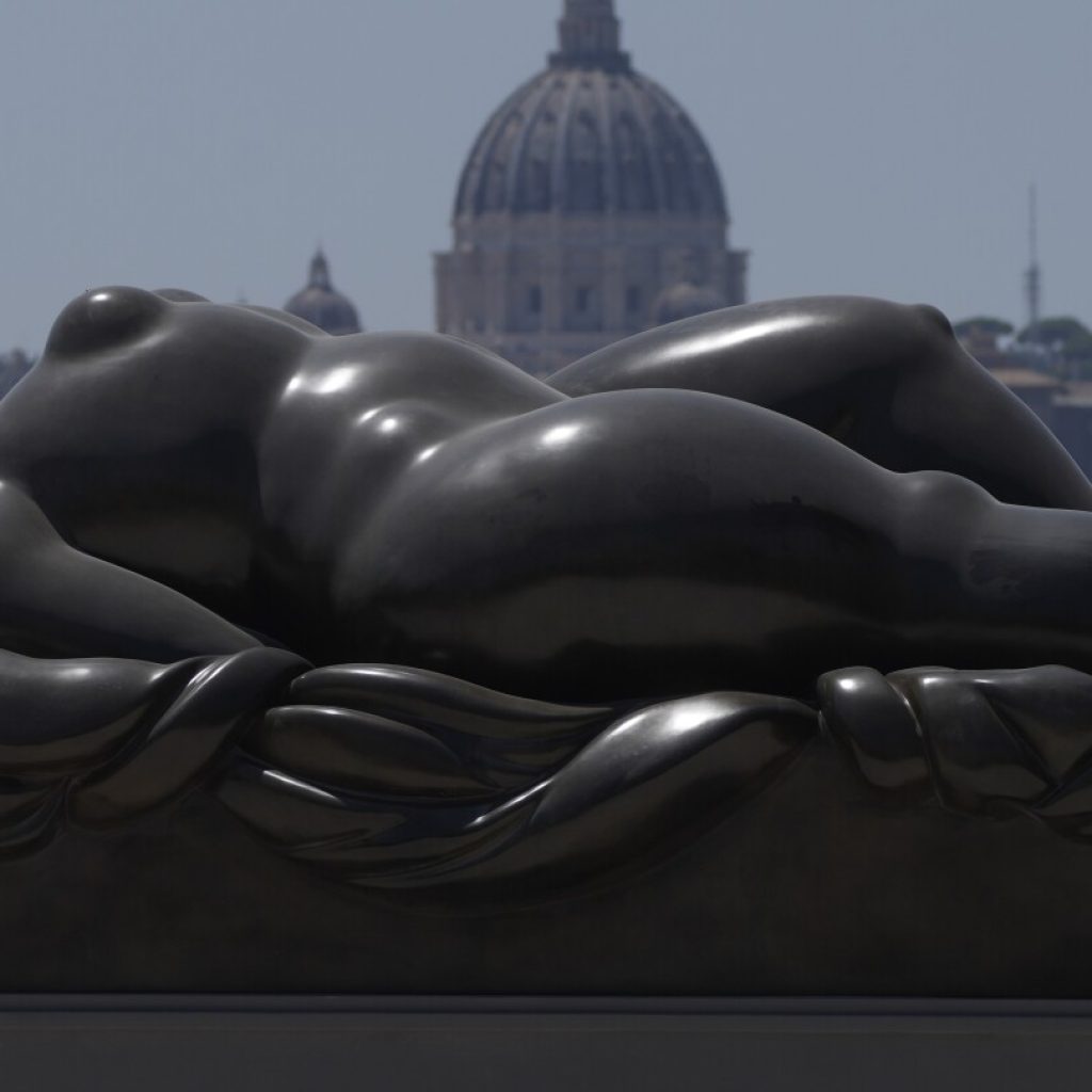 The late Colombian artist Botero is celebrated with an open-air sculpture exhibition in Rome