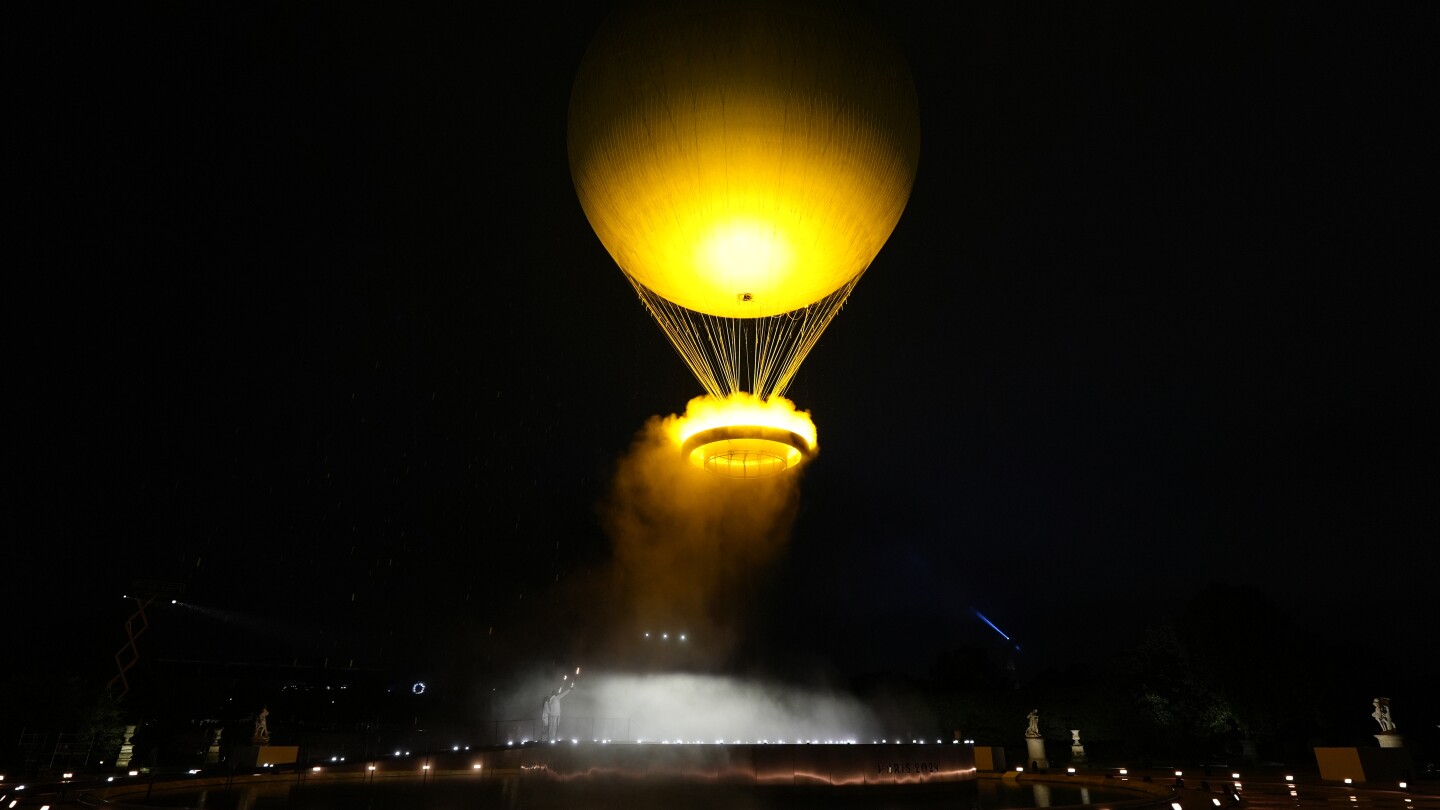 The cauldron at the Paris Olympics looks like a hot-air balloon