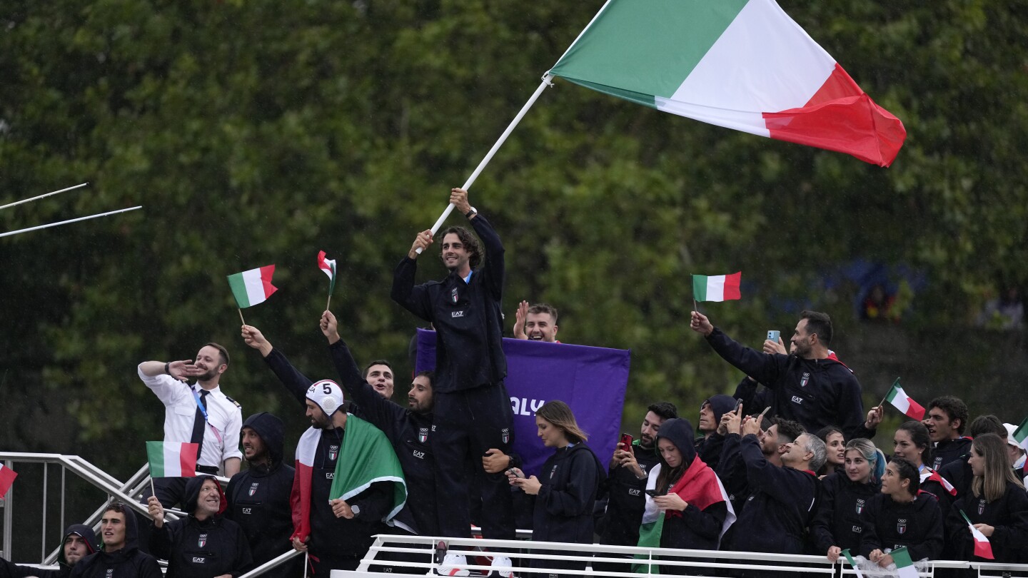 ‘Sorry my love.’ Italy’s Olympic flag bearer Tamberi loses his wedding ring in the Seine River