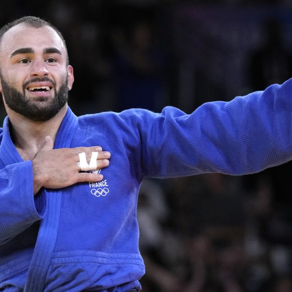 France claims the first 2 medals of its home Olympics with silver and bronze in judo