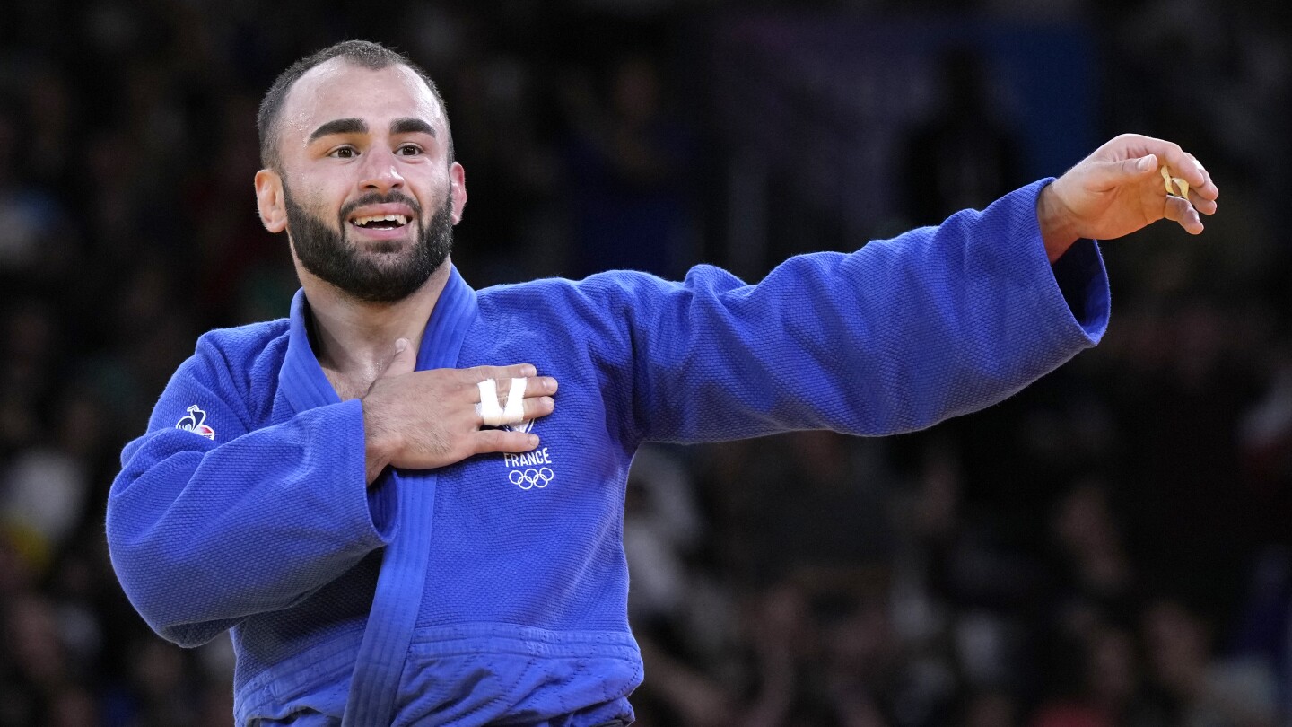 France claims the first 2 medals of its home Olympics with silver and bronze in judo