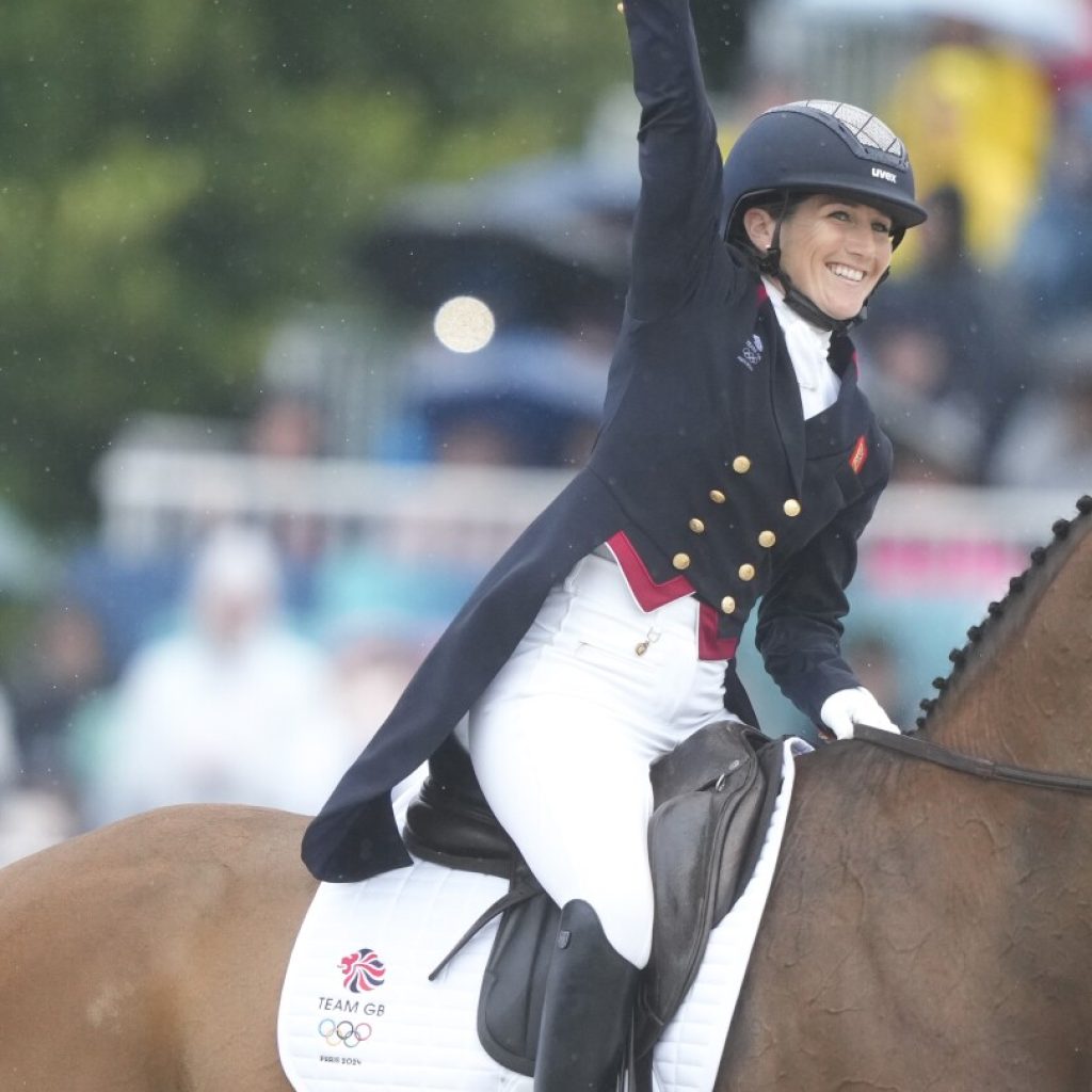 British rider Collett sets Olympic eventing record at Paris Games with best dressage score