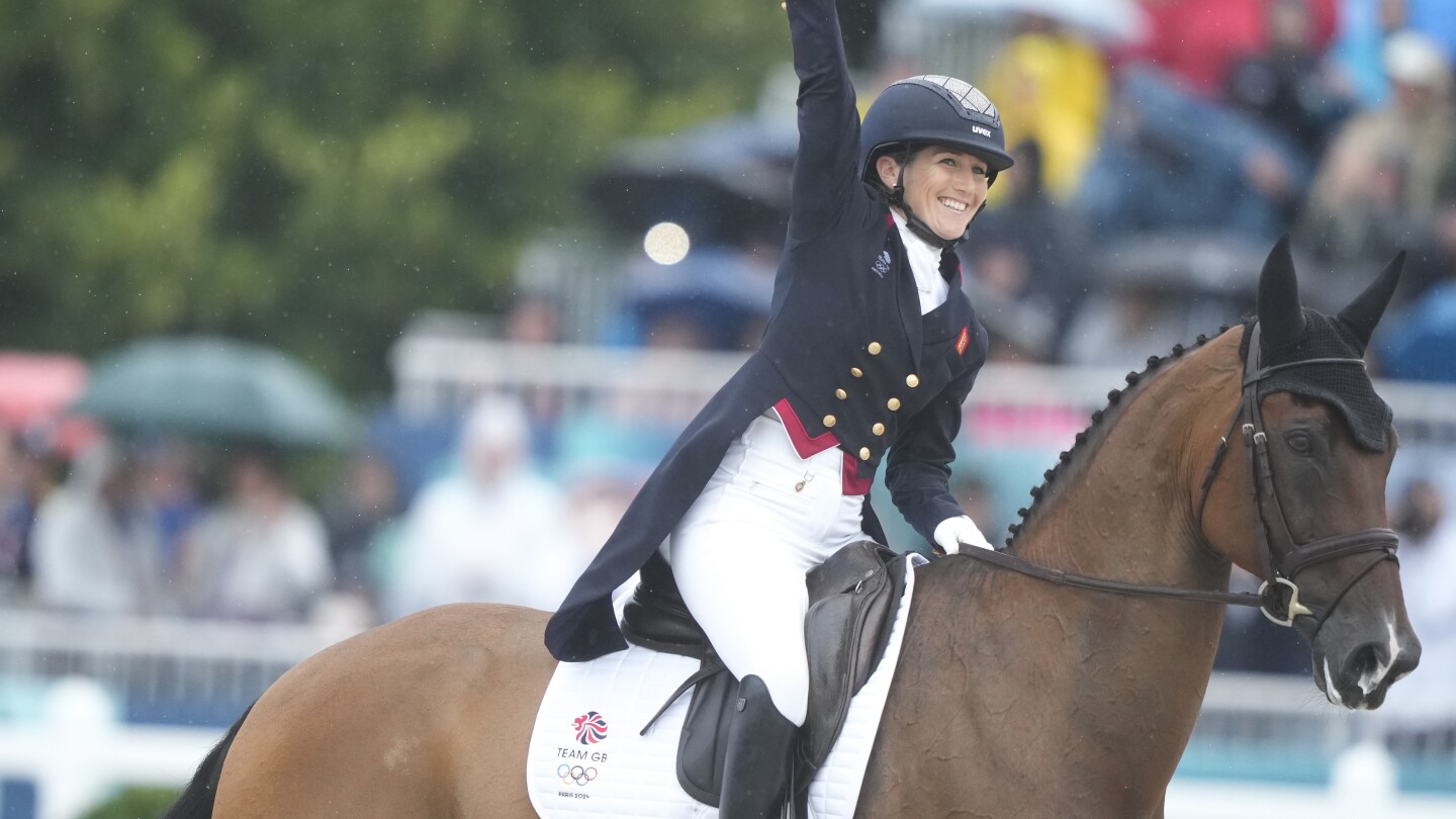 British rider Collett sets Olympic eventing record at Paris Games with best dressage score