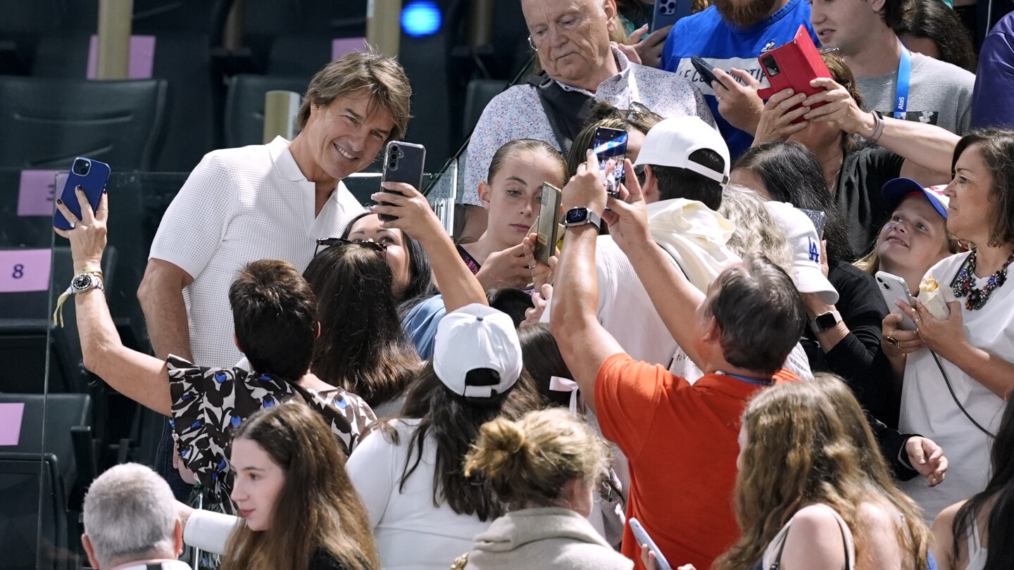 When Biles competes, the show is in the stands too. Tom Cruise, more stars attend her Olympic return