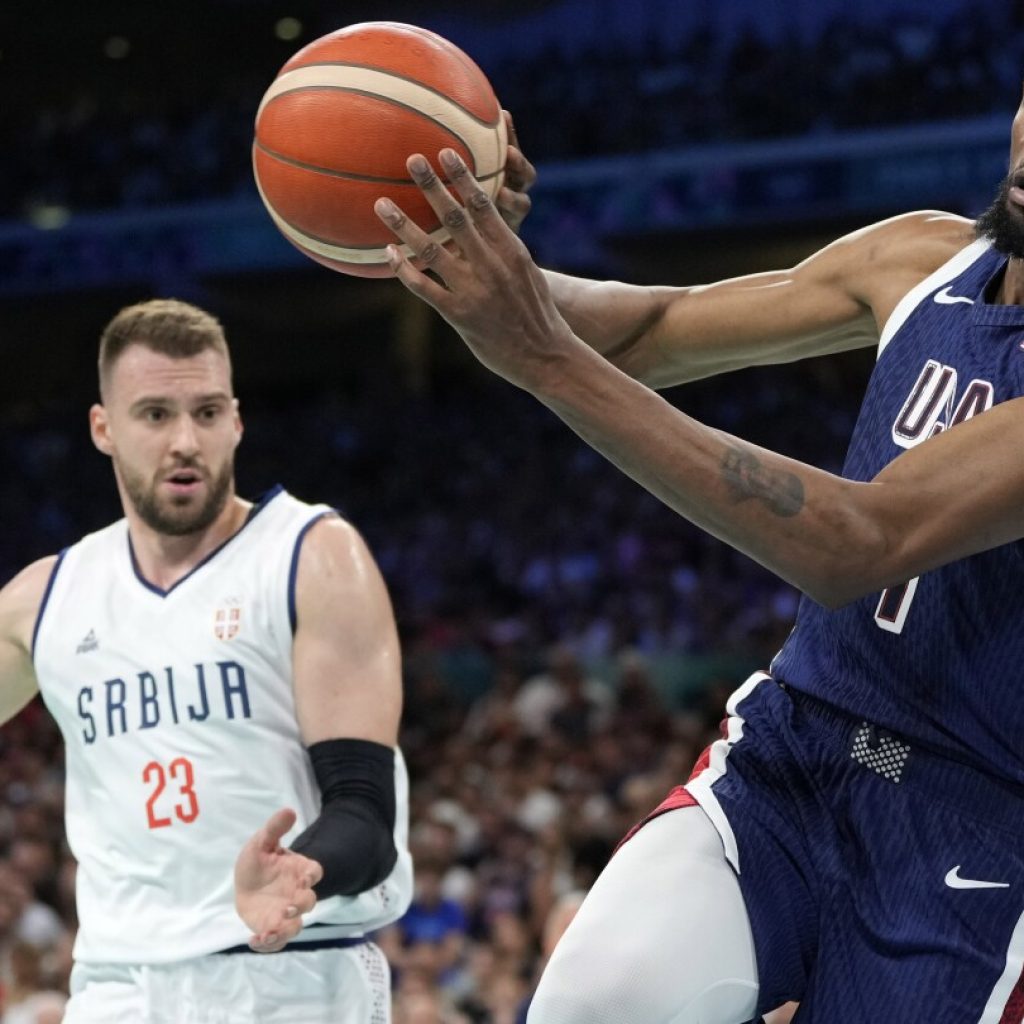 US men’s basketball team rolls past Serbia 110-84 in opening game at the Paris Olympics