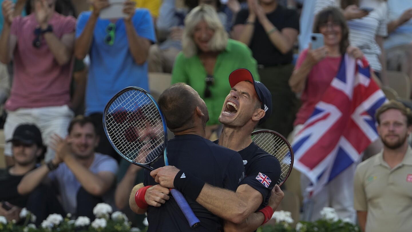 Andy Murray’s tennis career is extended with a come-from-behind doubles win at the Paris Olympics