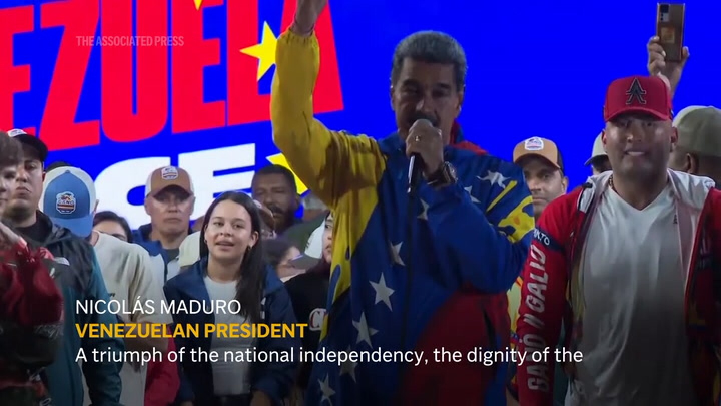 Nicolás Maduro celebrates reelection announcement as Venezuelan opposition also claims victory | AP News