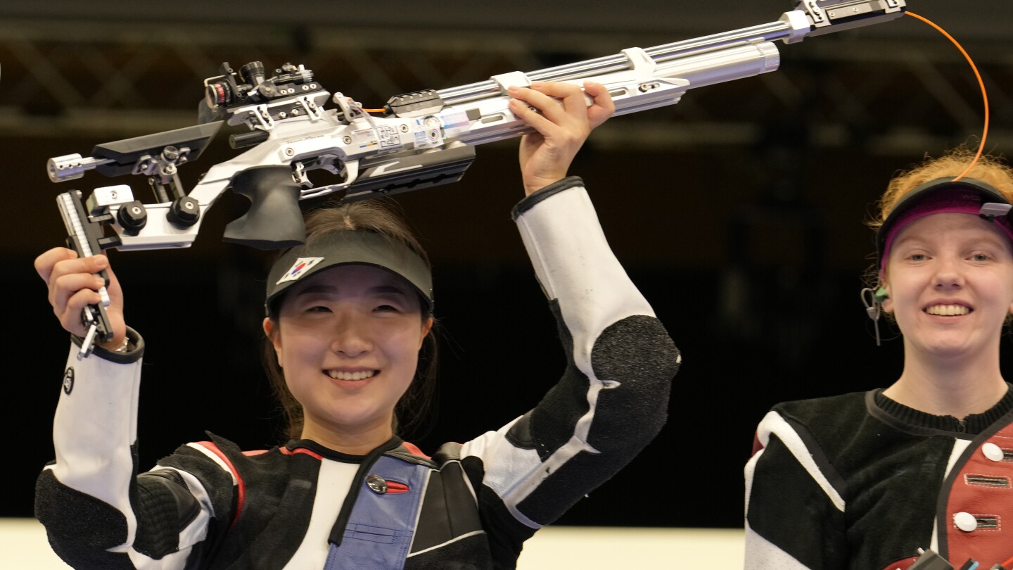 Sixteen-year-old South Korean shooter takes Olympic gold by .1 of a point in dramatic shoot-off