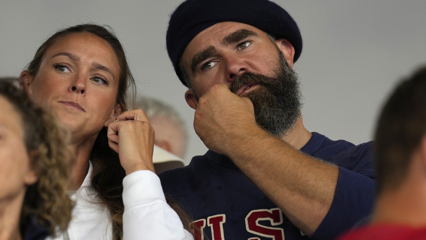 Jason Kelce recruited by rugby star Ilona Maher as the US Olympic women’s team’s super fan