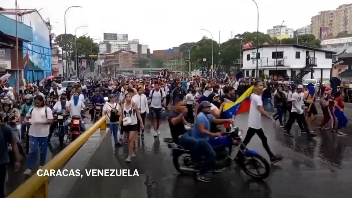 Venezuelans take to the streets to protest declaration of Maduro election victory | AP News