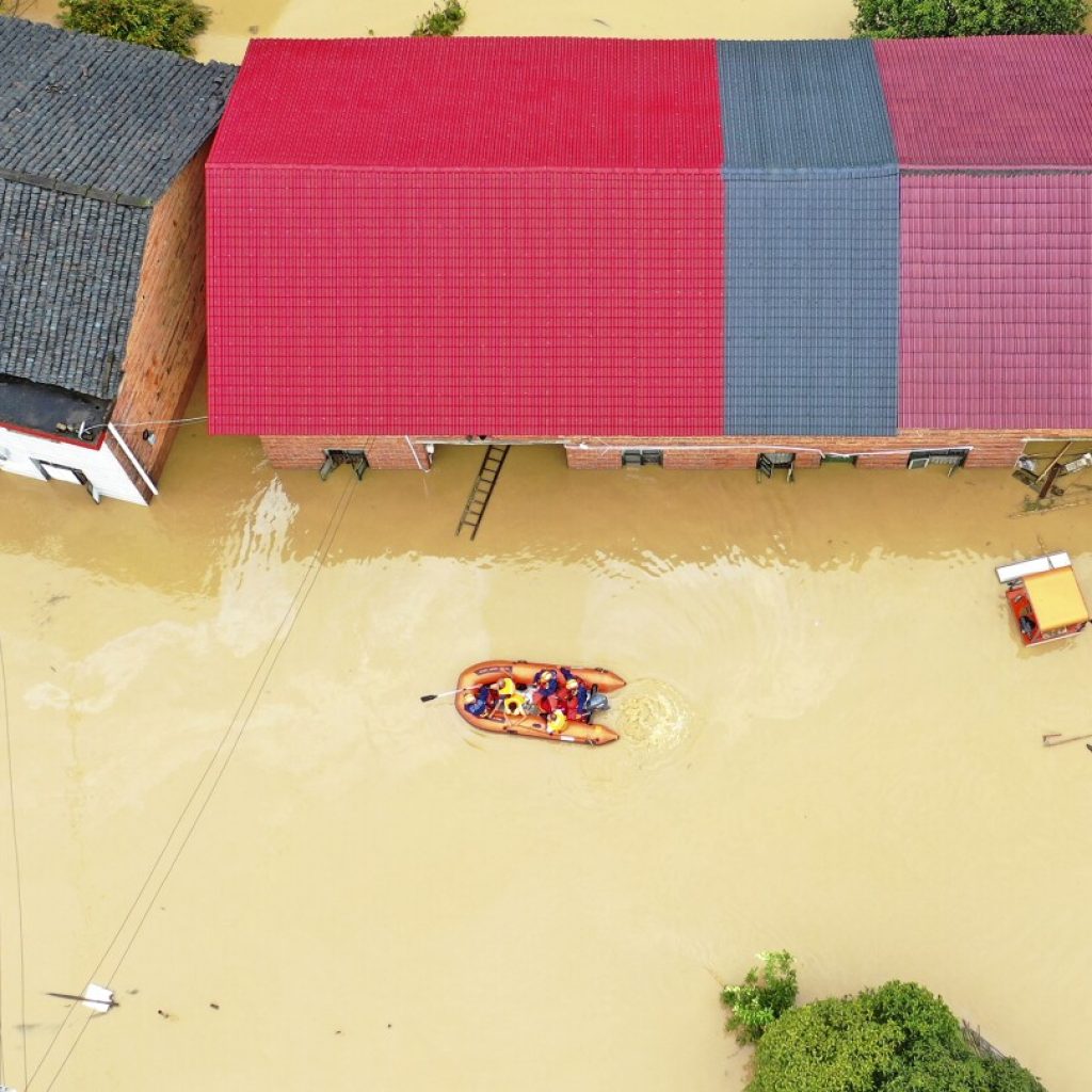 China reports 7 more deaths from torrential rains brought by tropical storm, raising toll to 22