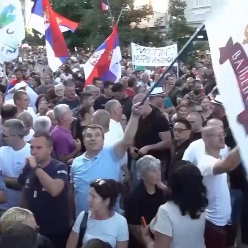 Thousands rally in various Serbia towns to protest against lithium excavation deal | AP News