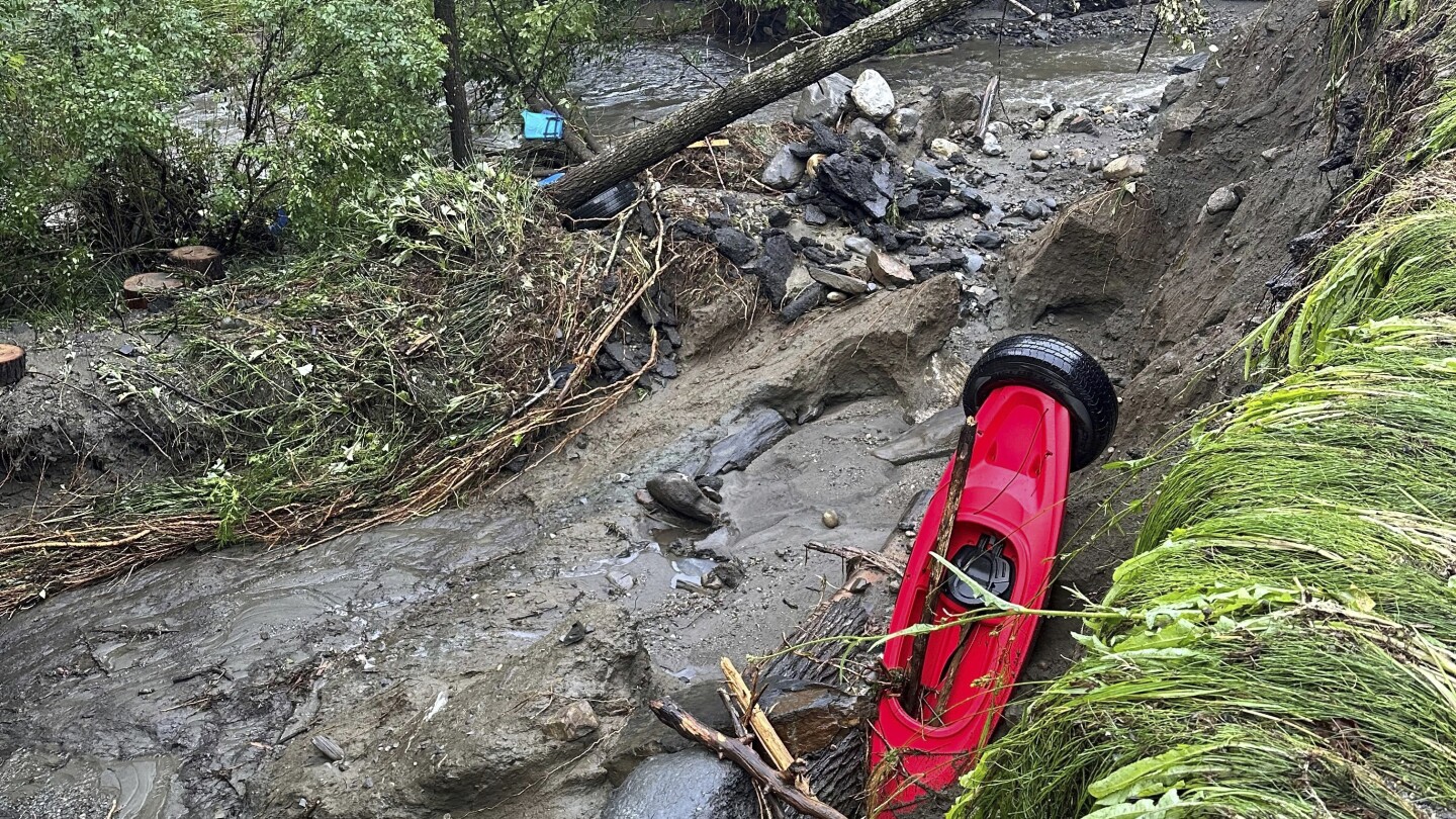 Heavy rain in northern Vermont leads to washed out roads, damaged homes and rescues