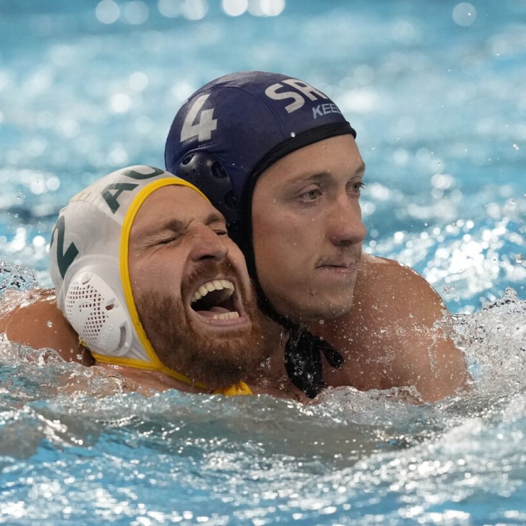 Water polo players wrestle for position at Olympics, but there is a line that rarely gets crossed