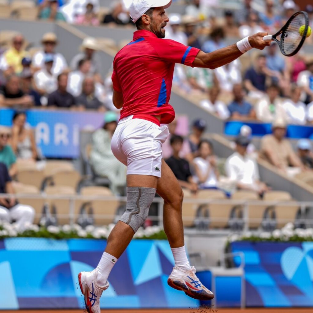 Novak Djokovic reaches the Paris Olympics quarterfinals as he seeks his first gold medal