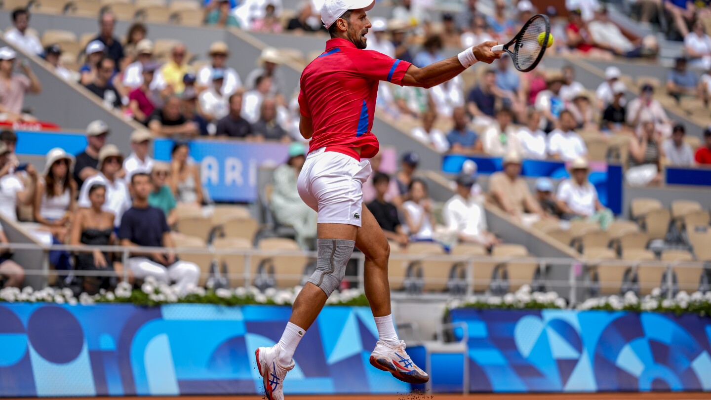 Novak Djokovic reaches the Paris Olympics quarterfinals as he seeks his first gold medal