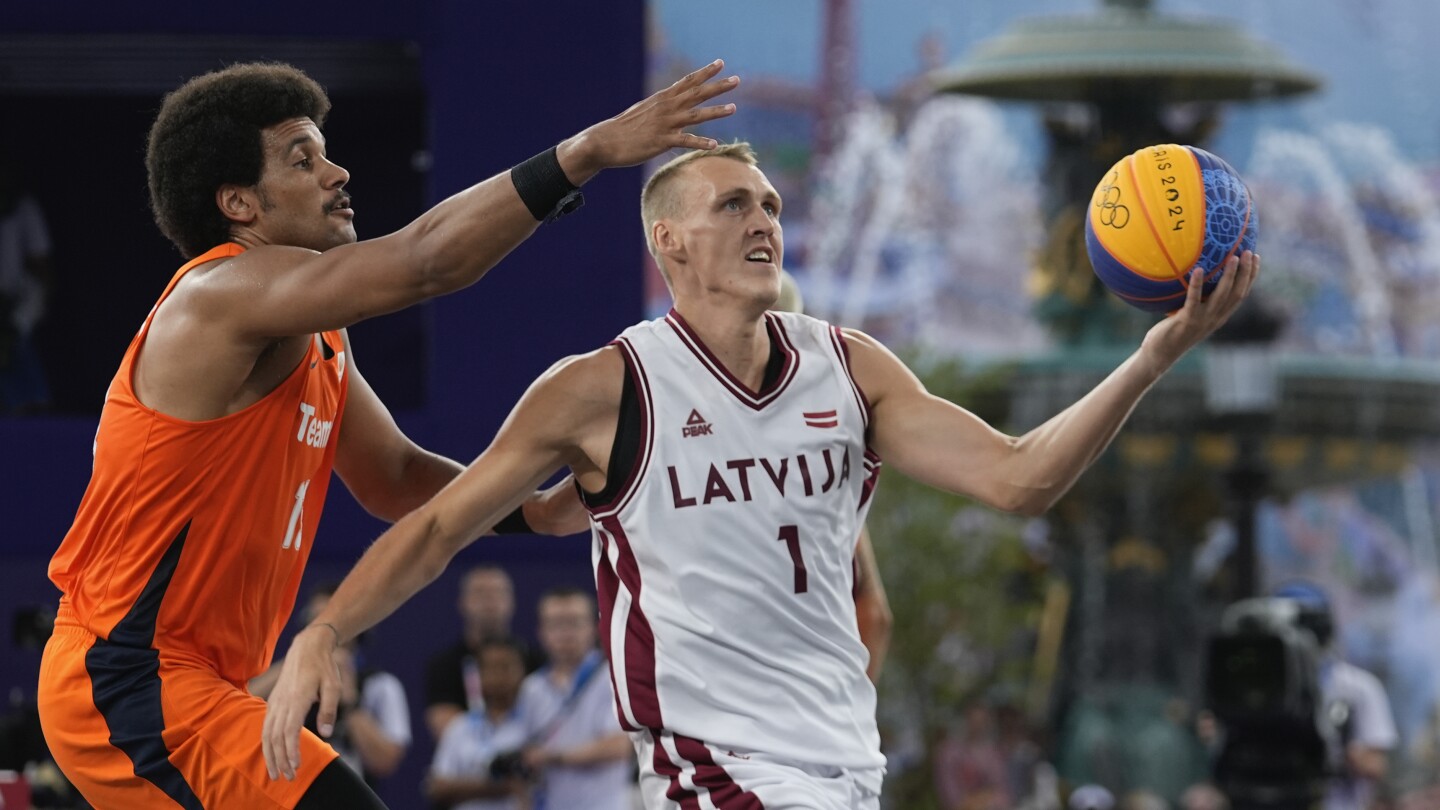 Latvia improves to 2-0 in 3×3 basketball pool play at Paris Olympics with win over Netherlands