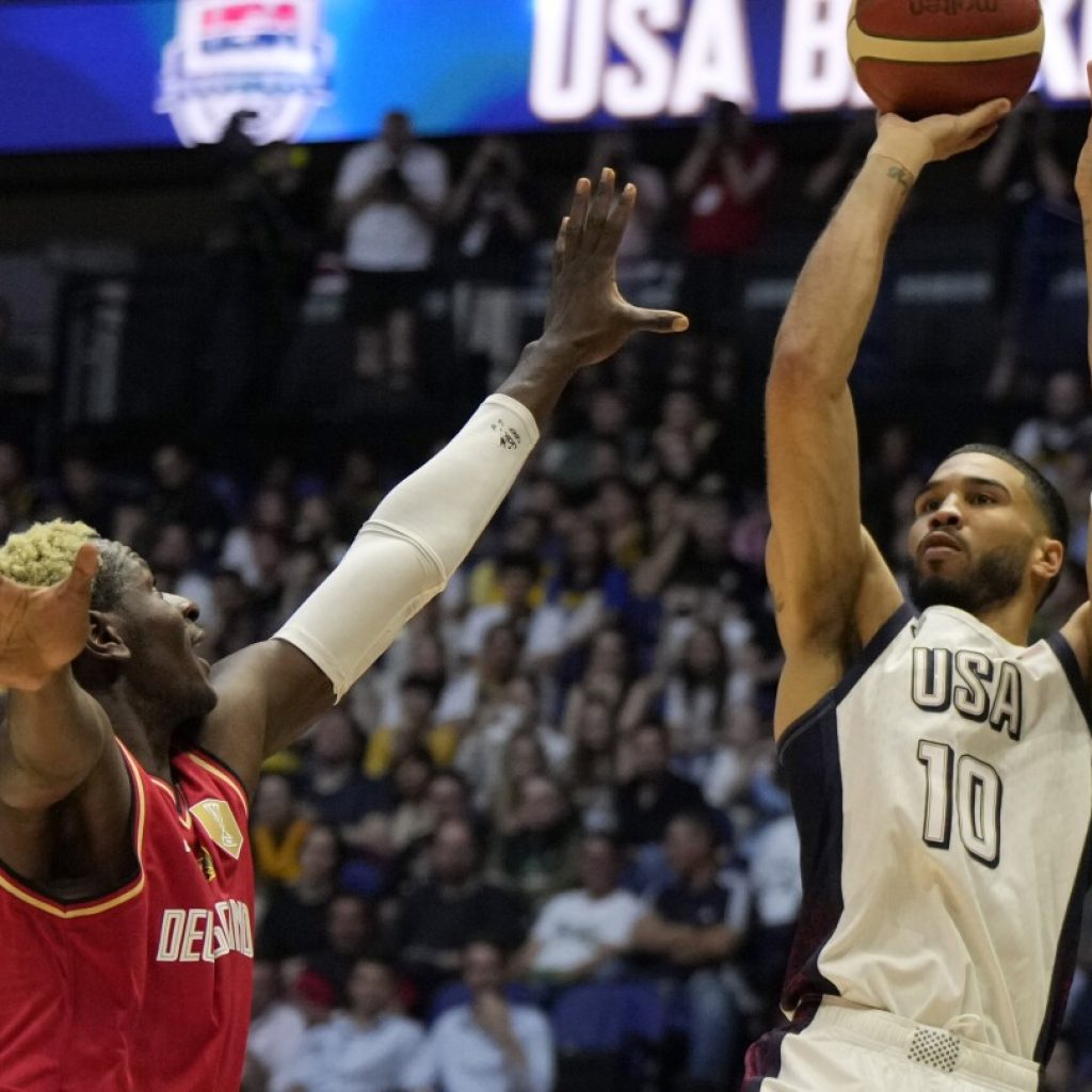 Tatum, Davis in starting lineup for US in Olympic matchup against South Sudan