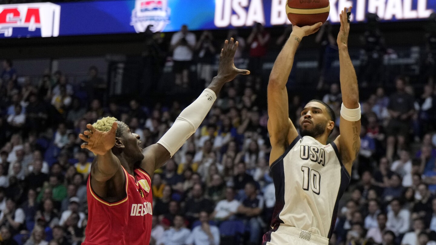 Tatum, Davis in starting lineup for US in Olympic matchup against South Sudan