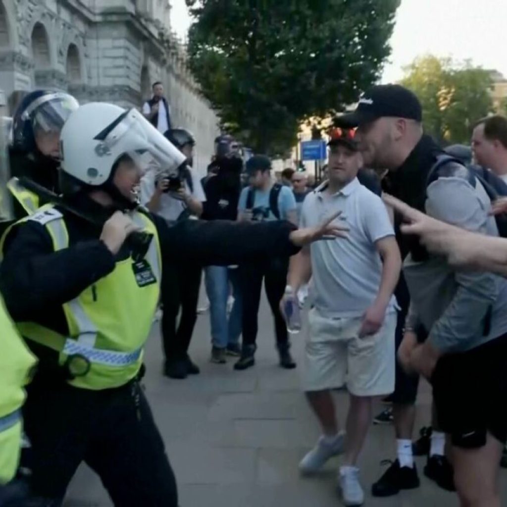 Police clash with protesters in London after UK knife attack | AP News