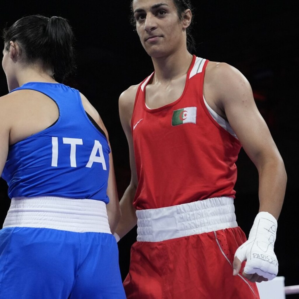 Imene Khelif, Algeria boxer who had gender test issue, wins first Olympic fight when opponent quits