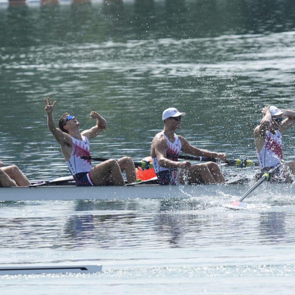 US wins its first rowing Olympic gold medal in the men’s four class since 1960