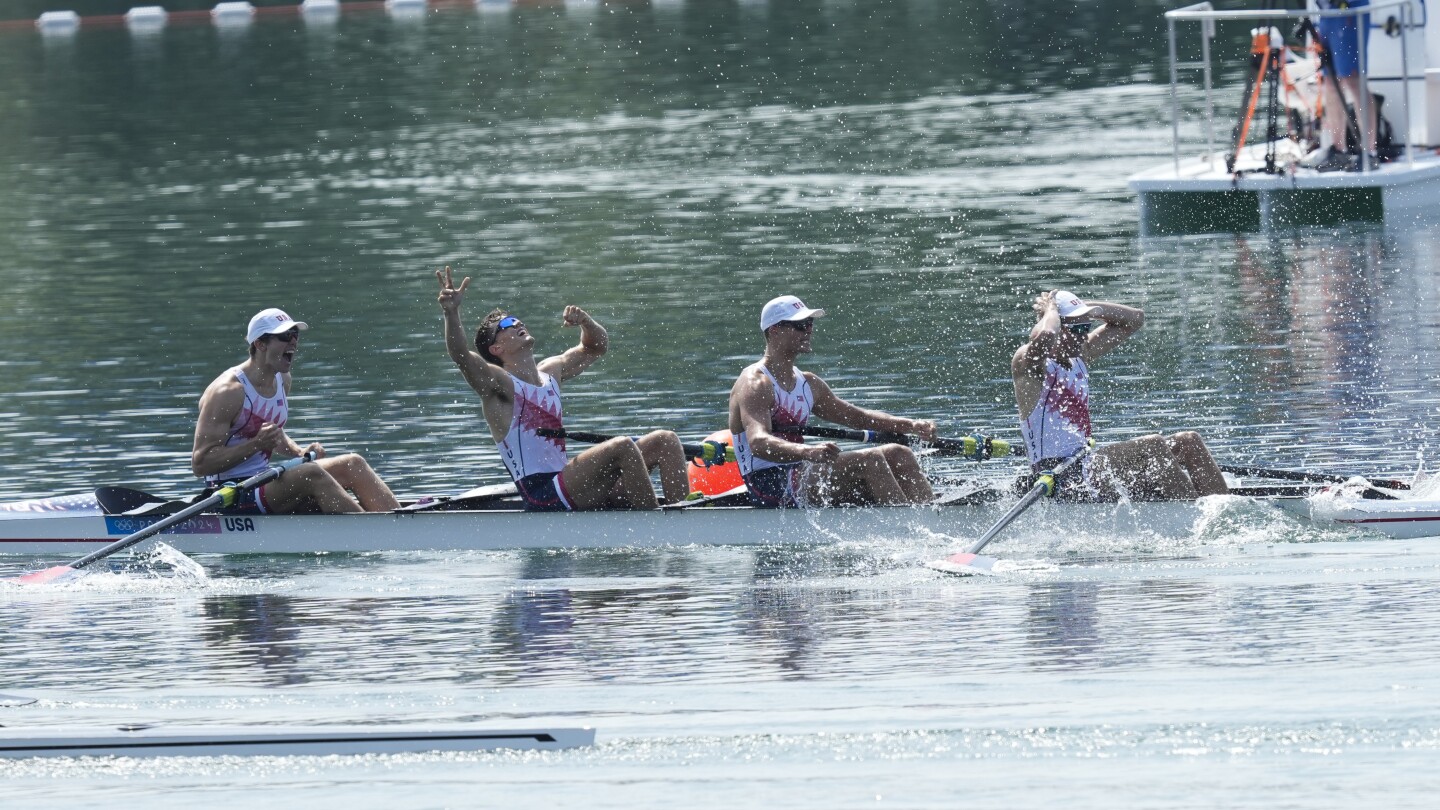 US wins its first rowing Olympic gold medal in the men’s four class since 1960