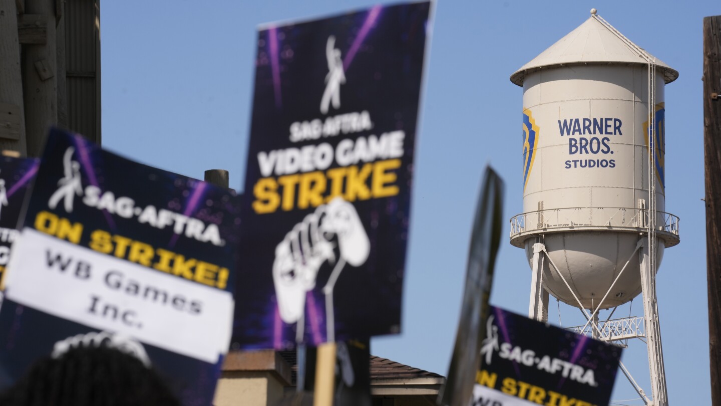 Video game performers protest unregulated AI use at Warner Bros. Studios