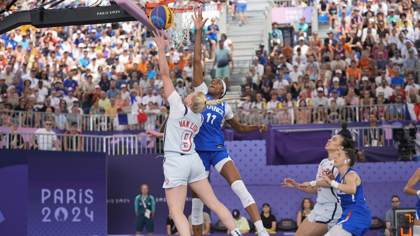 Defending champion U.S. women beat France in 3×3 basketball for 2nd win in pool play after 0-3 start