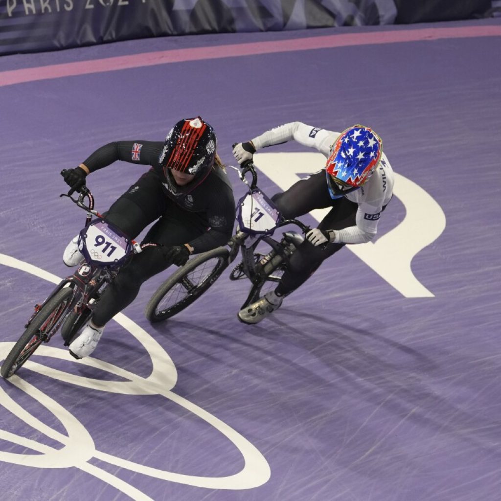 Joris Daudet leads a dominant French sweep of Olympic podium in BMX racing at the Paris Games