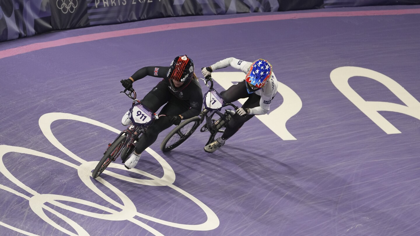 Joris Daudet leads a dominant French sweep of Olympic podium in BMX racing at the Paris Games