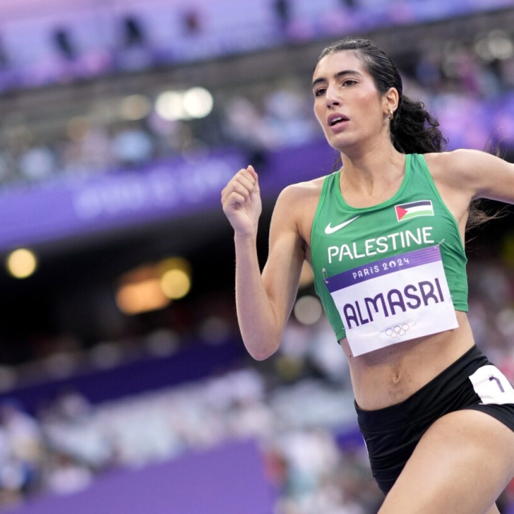 US-born Palestinian runner Layla Almasri at the Paris Games: ‘We’re diplomats as well as athletes’