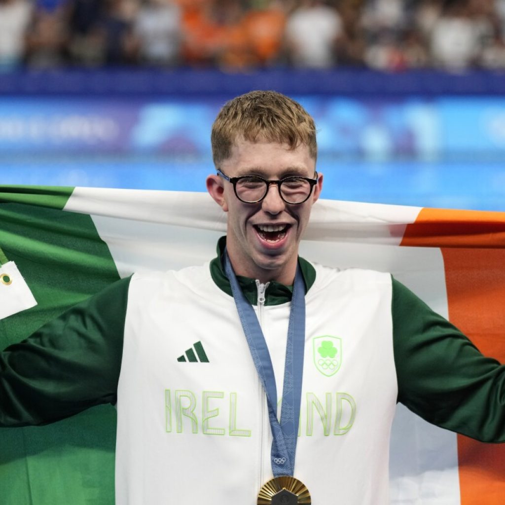 With one gold already in 800-meter freestyle, Ireland’s Daniel Wiffen tries goes for double in 1500