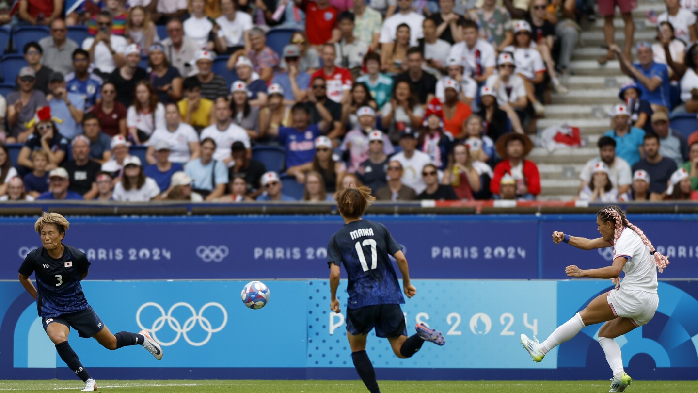 Trinity Rodman scores as US women’s soccer team beats Japan 1-0 after extra time to reach Olympic SF