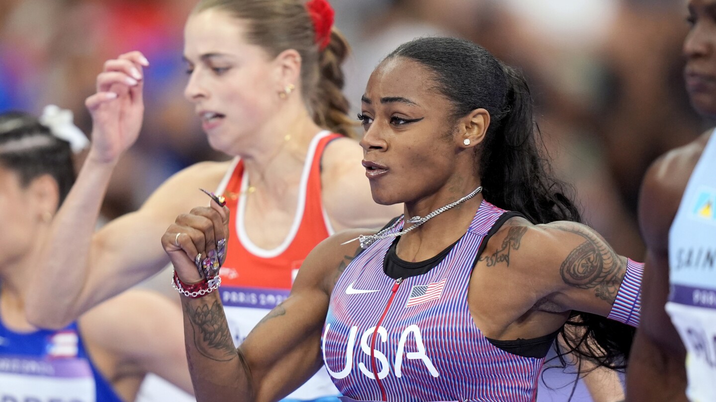 Sha’Carri Richardson overcomes sluggish start to make 100-meter final at Paris Olympics