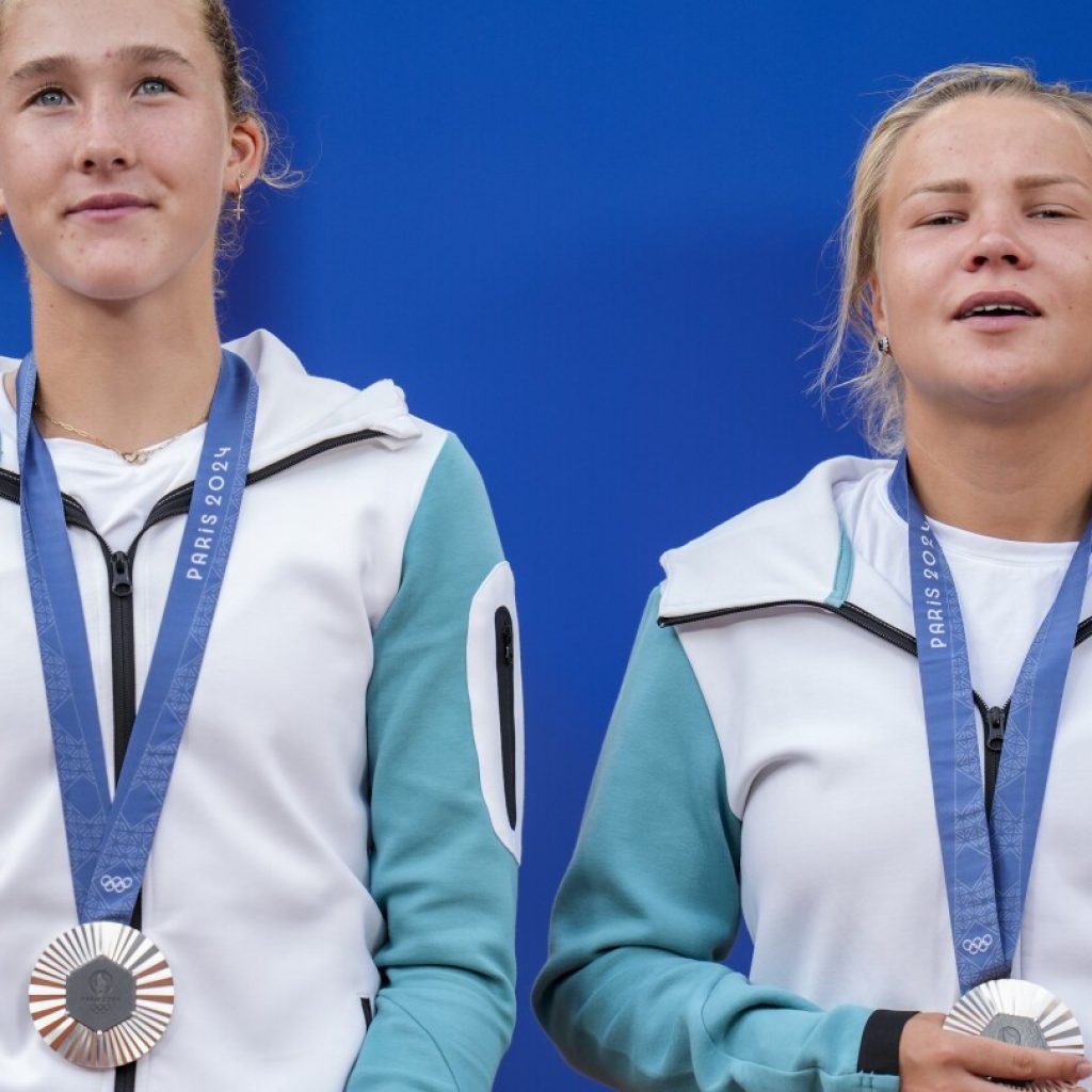 Andreeva and Shnaider, part of AIN, are the first Russians to get a medal at the 2024 Olympics