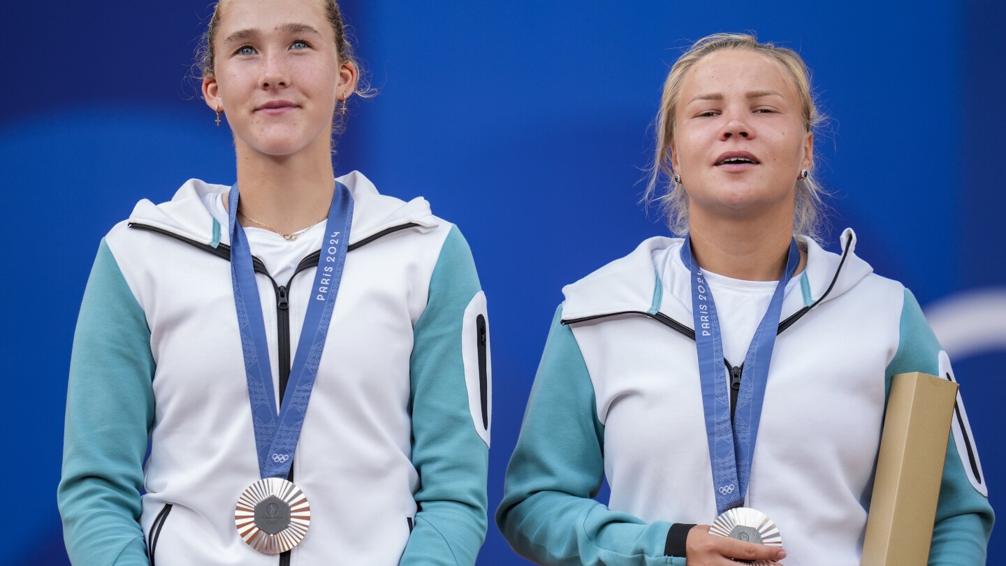 Andreeva and Shnaider, part of AIN, are the first Russians to get a medal at the 2024 Olympics