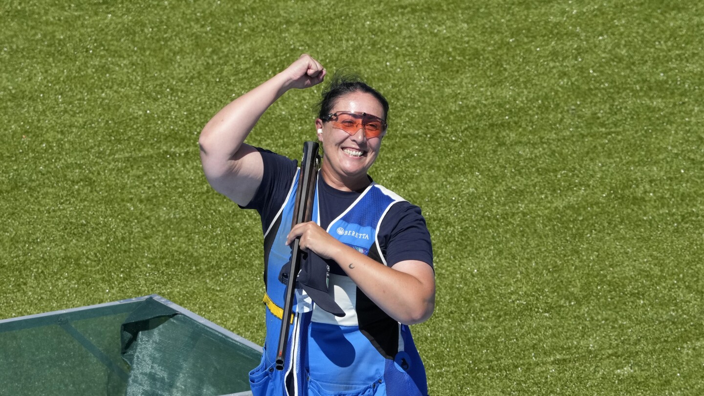 Italy wins the first Olympic mixed team skeet gold medal; Vincent Hancock settles for a silver