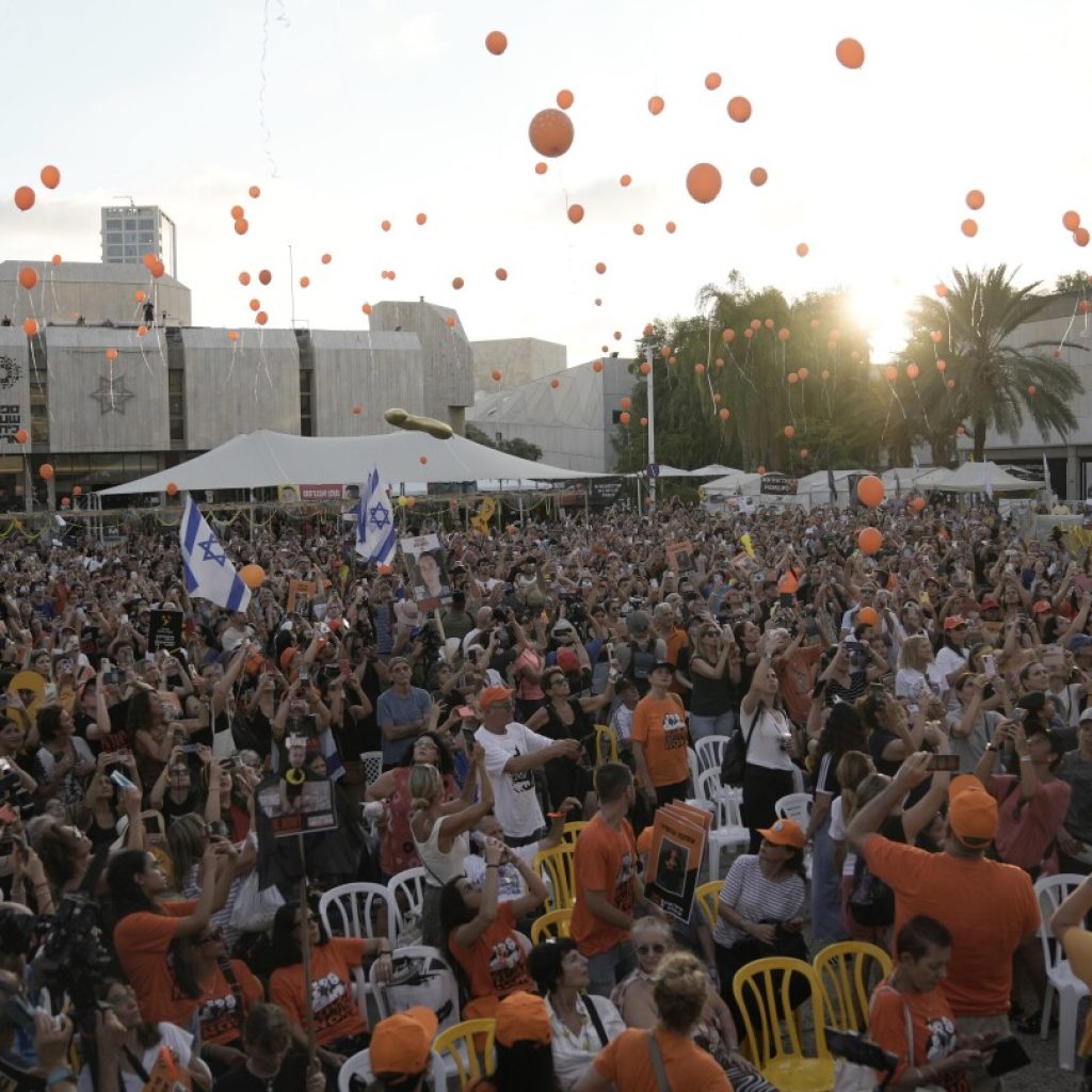 Hundreds in Israel mark the 5th birthday of a child held hostage in Gaza