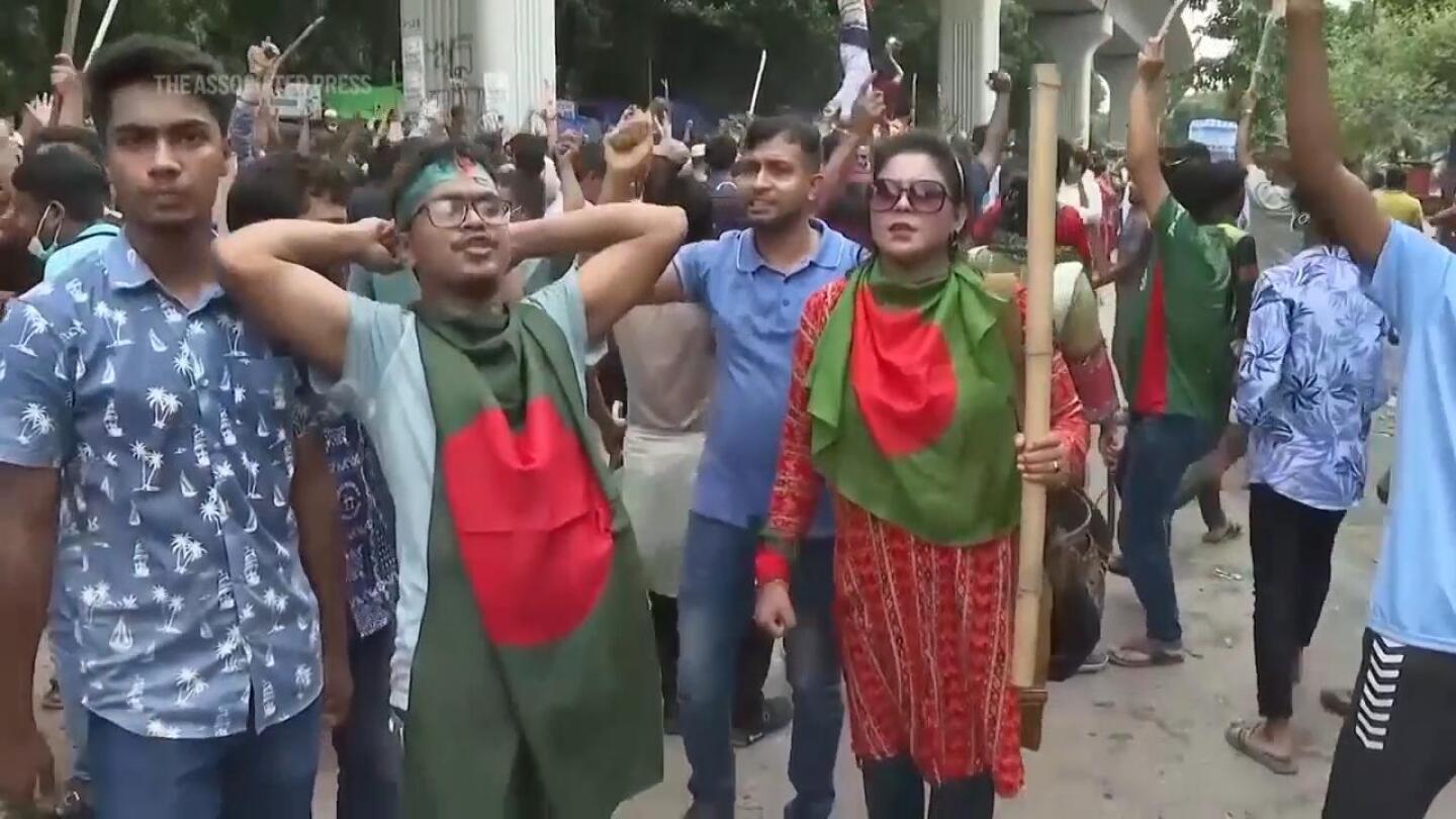 Celebrations after Bangladesh prime minister resigns | AP News